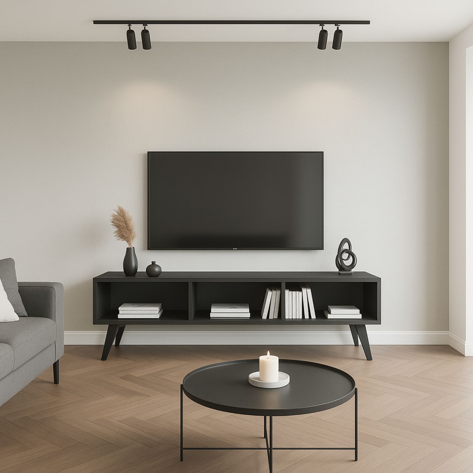 מזנון טלוויזיה בצבע שחור לילה רוחב 120 ס"מ Tudo Design דגם 253123 מזנון טלוויזיה בצבע שחור לילה רוחב 120 ס"מ Tudo Design דגם 253123