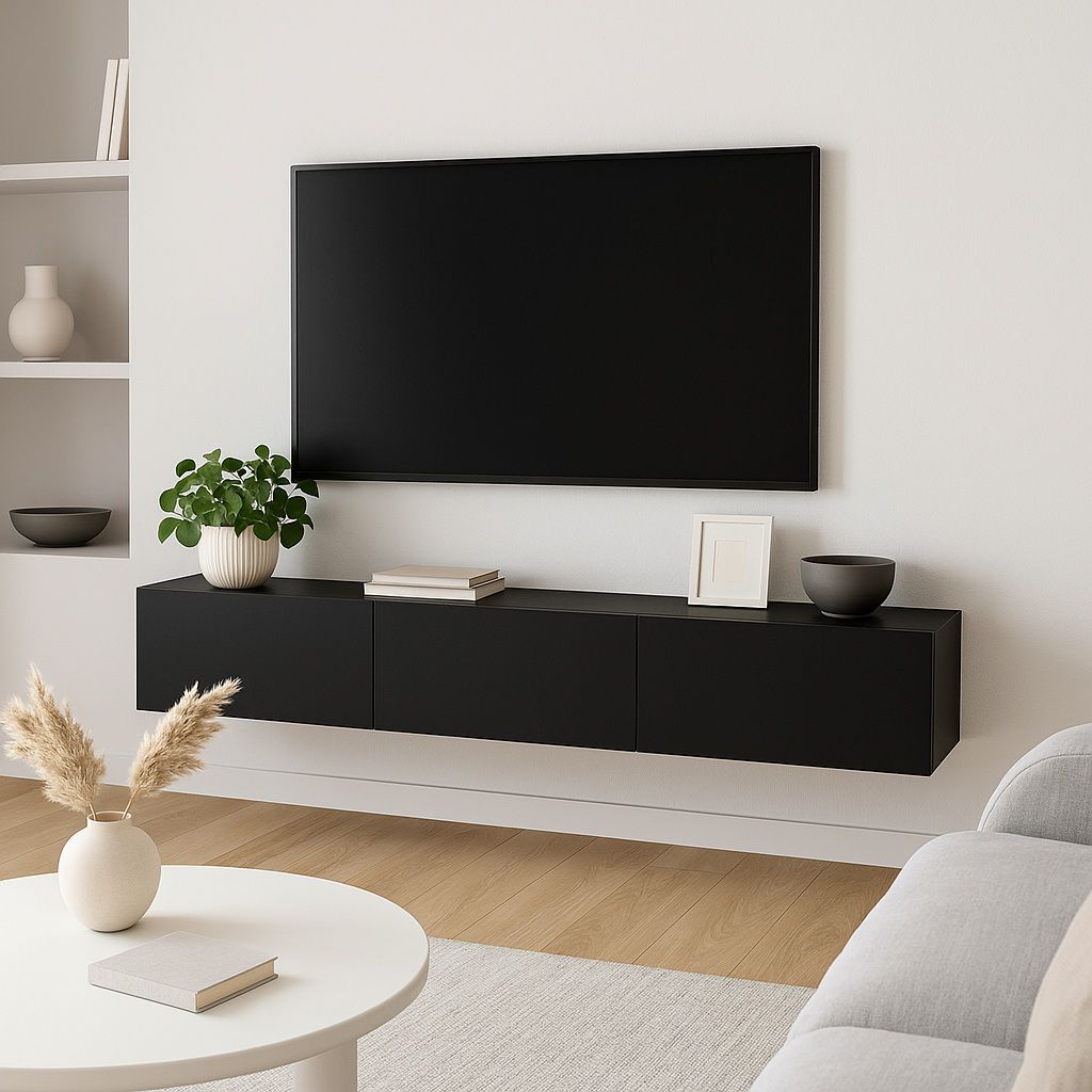 מזנון שחור צף תלוי ברוחב 180 סמ דגם אנדי ANDEY מבית טודו דיזיין TUDO DESIGN