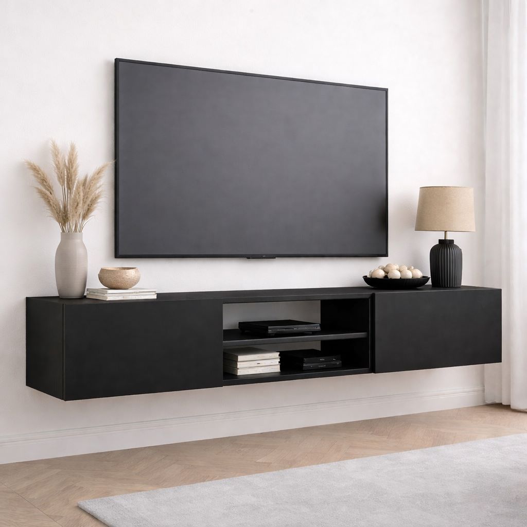 מזנון צף תלוי ברוחב 180 סמ בגוון שחור דגם איתי ITAY מבית טודו דיזיין TUDO DESIGN מזנון צף תלוי ברוחב 180 סמ בגוון שחור דגם איתי ITAY מבית טודו דיזיין TUDO DESIGN