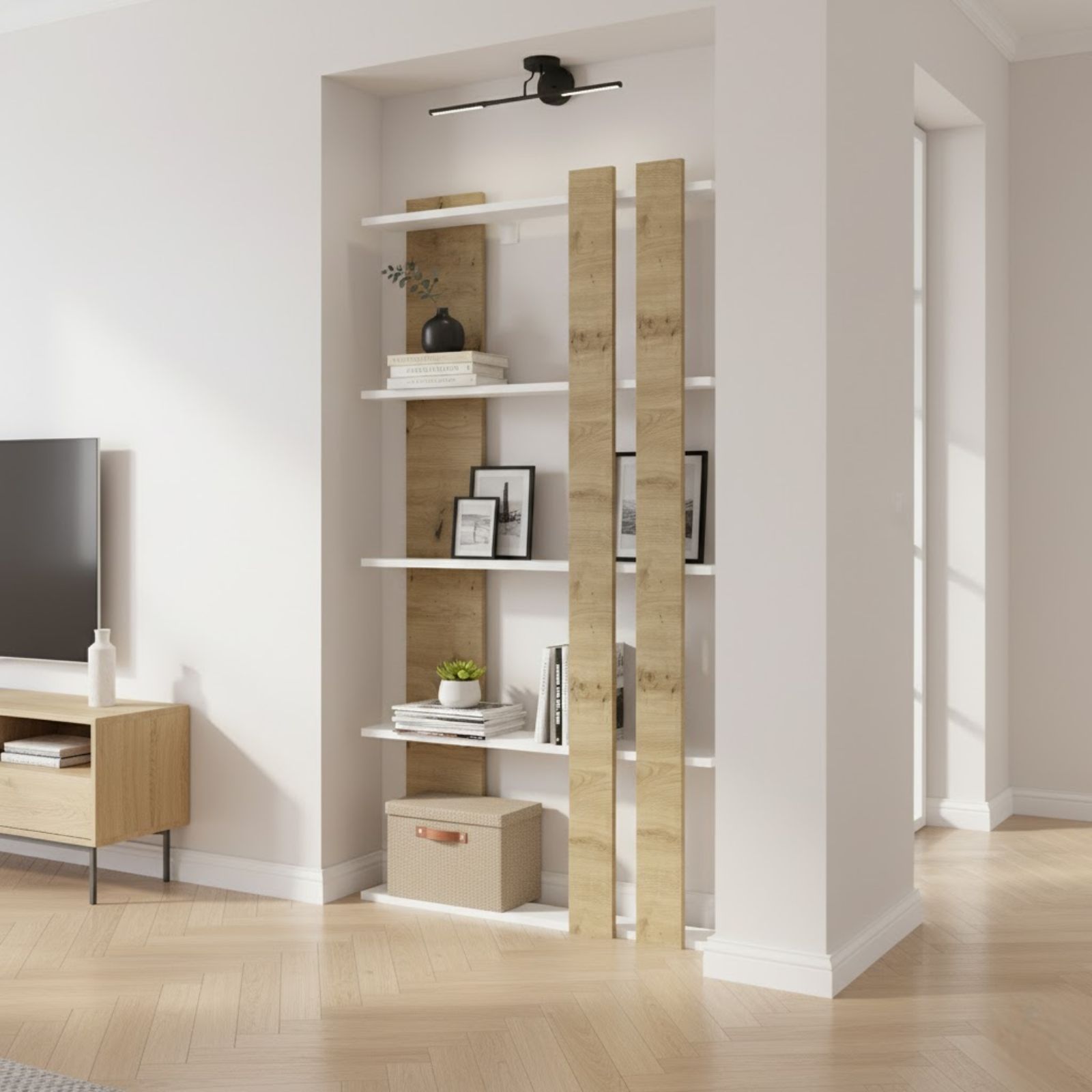 כוננית מעוצבת עם 5 מדפים Tudo Design דגם 8597 כוננית מעוצבת עם 5 מדפים Tudo Design דגם 8597