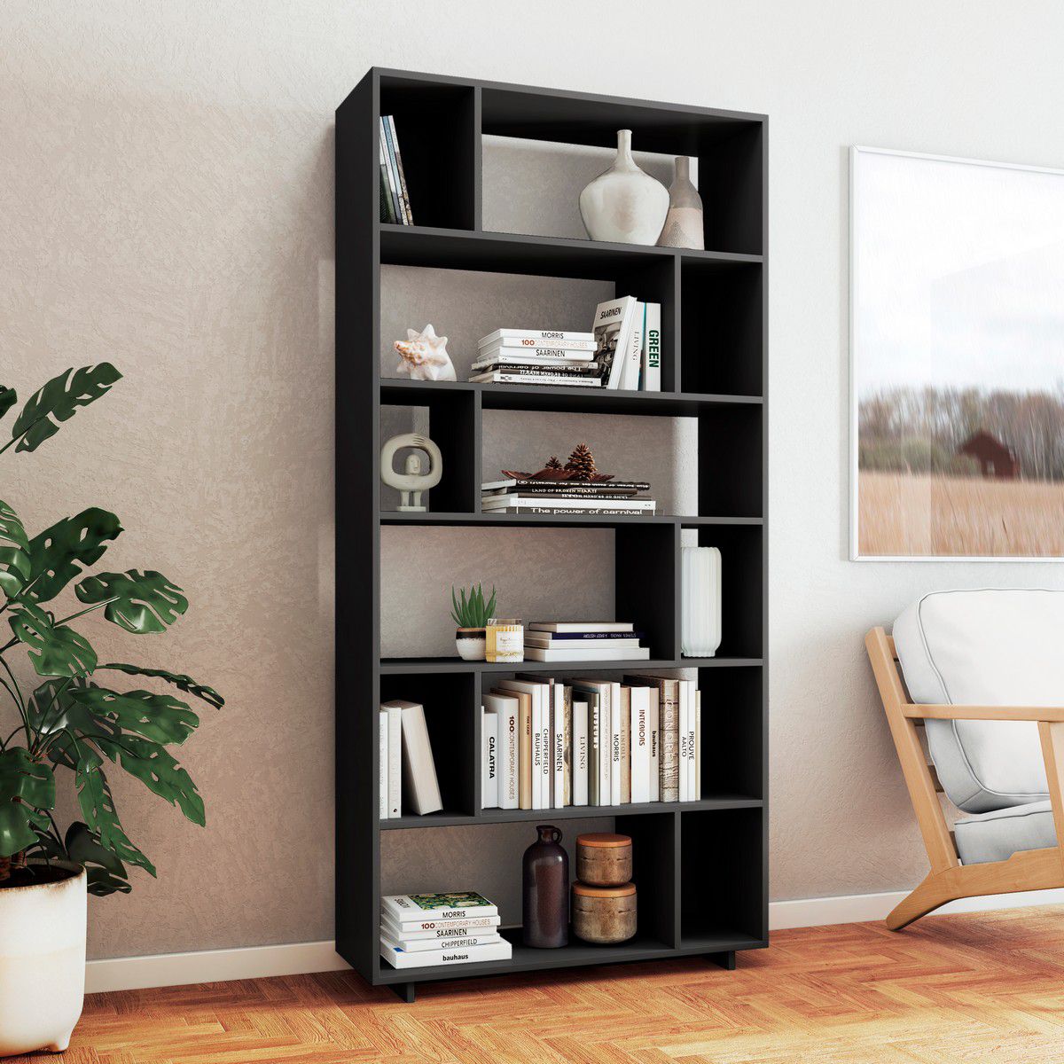 LOFT כוורת כוננית מדפים רוחב 90 ס”מ LOFT כוורת כוננית מדפים רוחב 90 ס”מ