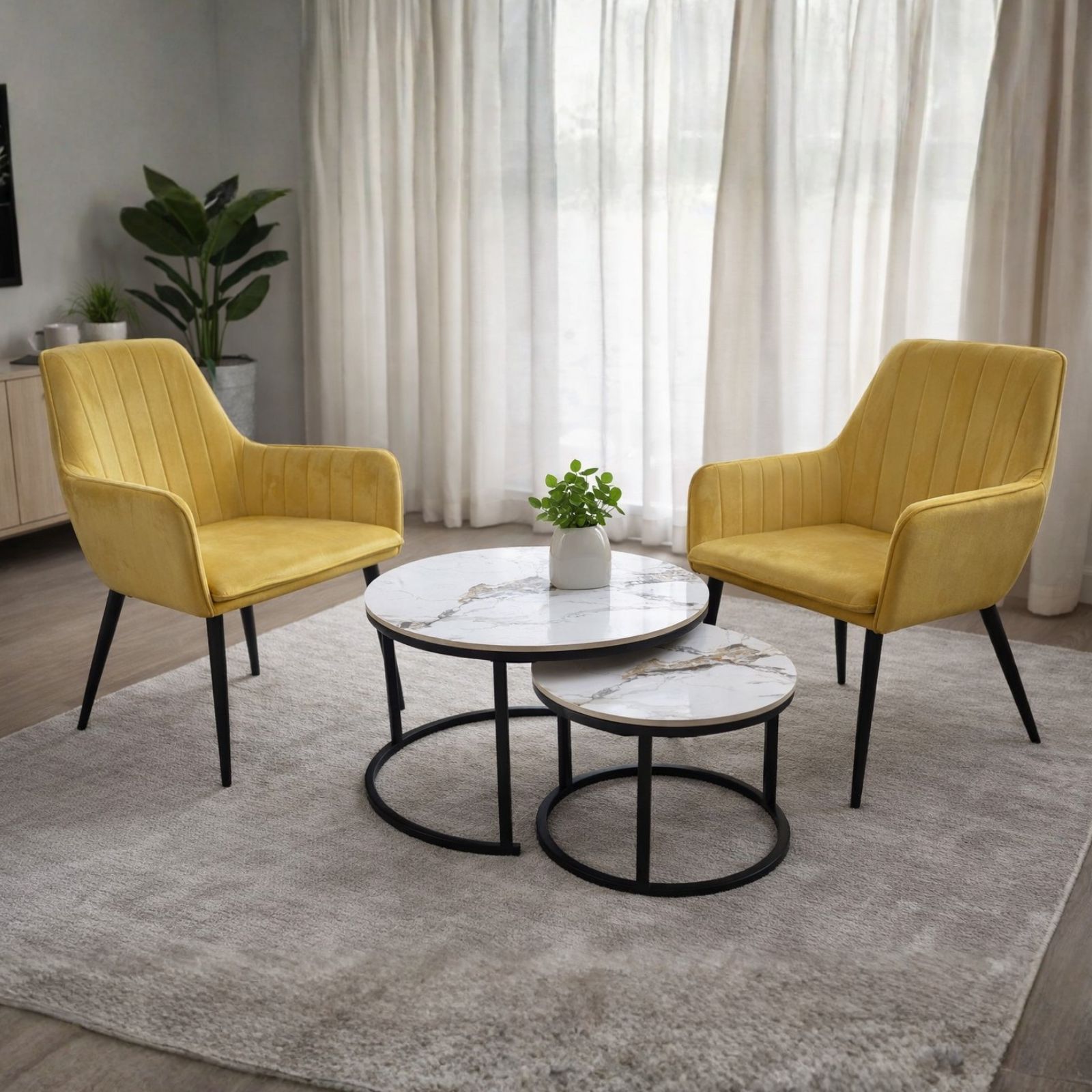 זוג כורסאות מעוצבות מקטיפה בגוון צהוב חרדל- נוחות יוקרתית בעיצוב מודרני זוג כורסאות מעוצבות מקטיפה בגוון צהוב חרדל- נוחות יוקרתית בעיצוב מודרני