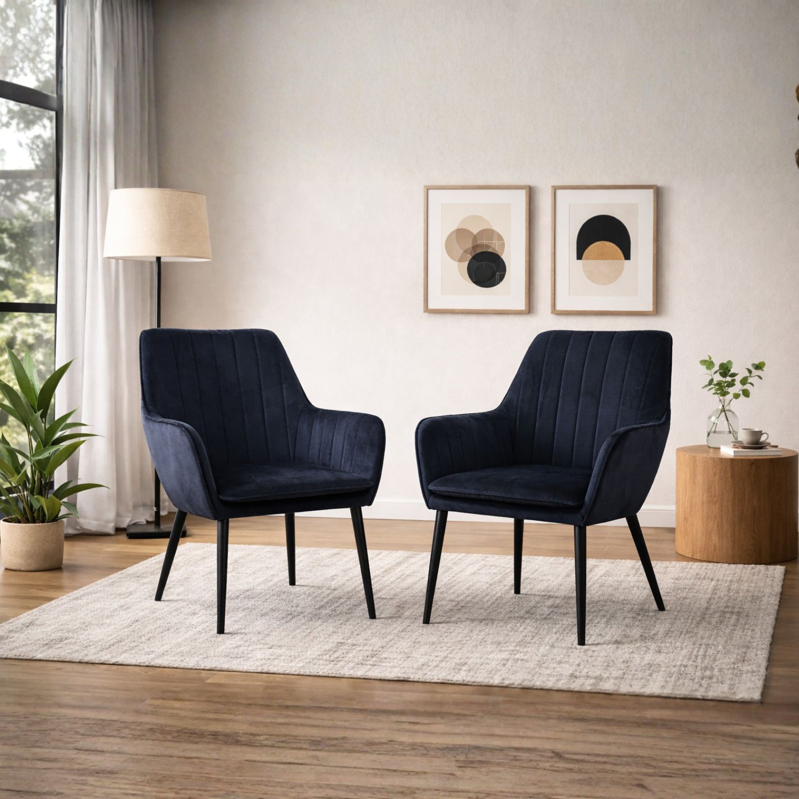 זוג כורסאות מעוצבות מקטיפה בגוון שחור- נוחות יוקרתית בעיצוב מודרני זוג כורסאות מעוצבות מקטיפה בגוון שחור- נוחות יוקרתית בעיצוב מודרני