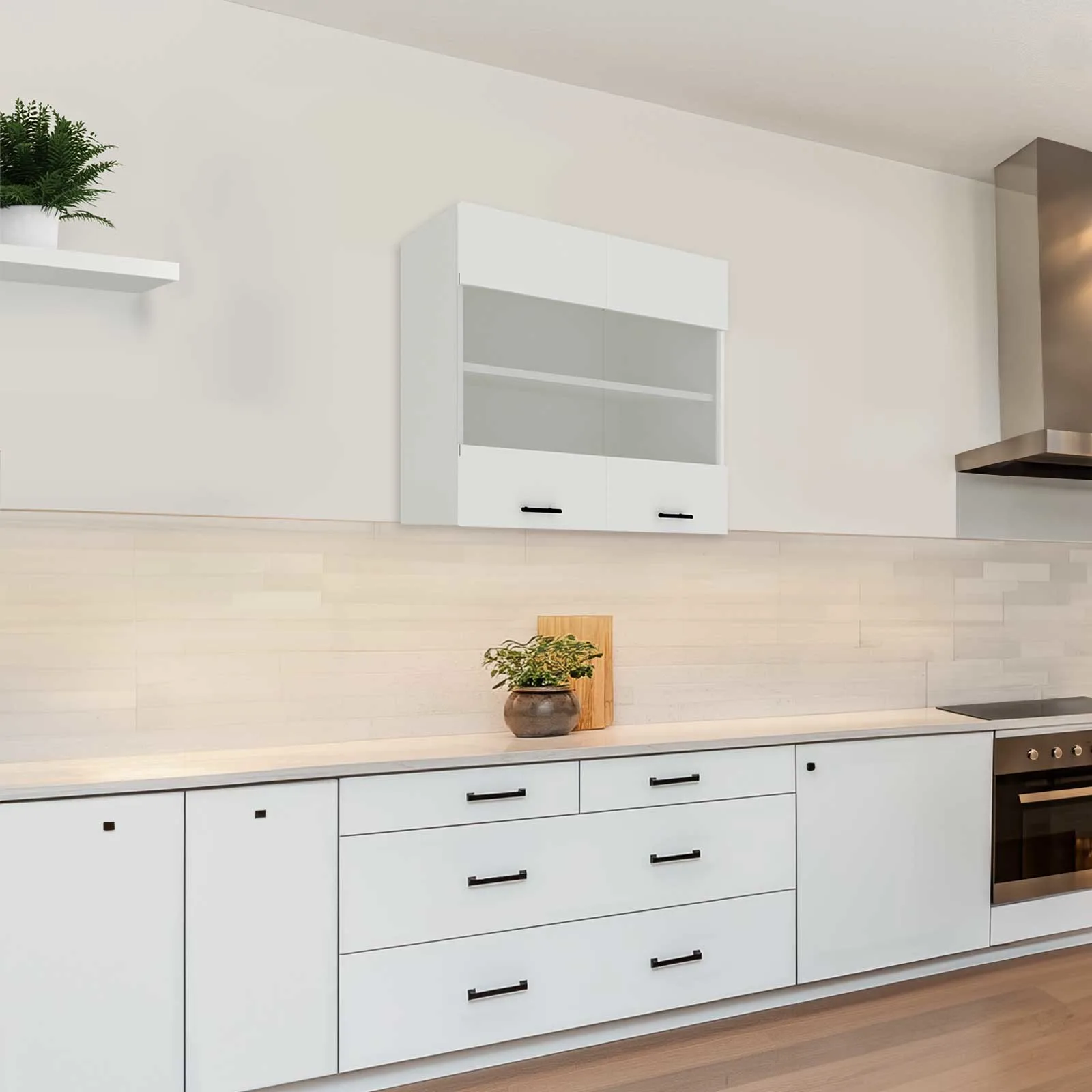 ארון שירות עליון למטבח ברוחב 80 ס"מ דלתות בשילוב זכוכית חלבית דגם נטע NETA מבית טודו דיזיין TUDO DESIGN ארון שירות עליון למטבח ברוחב 80 ס"מ דלתות בשילוב זכוכית חלבית דגם נטע NETA מבית טודו דיזיין TUDO DESIGN